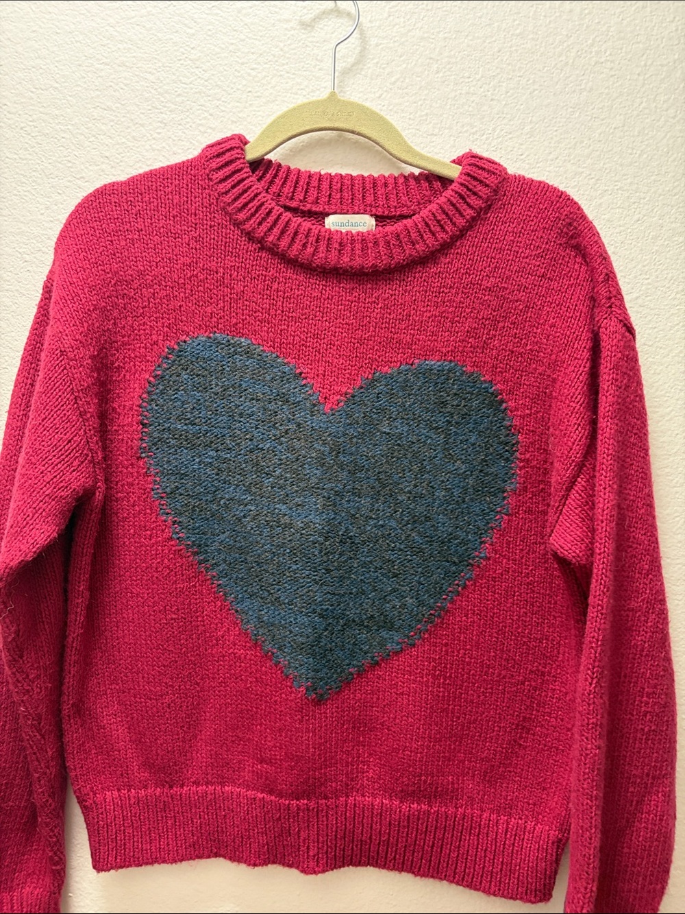 Sundance Heart Relaxed fit  Crewneck Sweater with Gray Heart